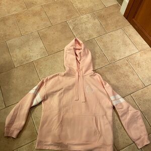 Brunette The Label Pink Hoodie with White Accents